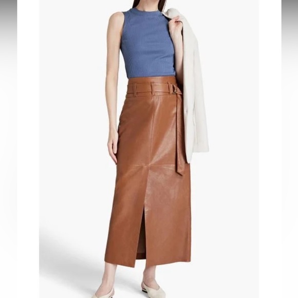 Brunello Cucinelli Leather Maxi Skirt - Picture 4 of 13